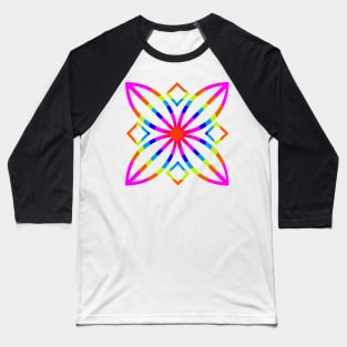 Geometric Flower Baseball T-Shirt